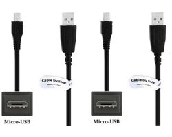 2 stuks OneOne 1,8m Micro USB kabel. Stevige laadkabel. Oplaadkabel snoer past op past op Sony DSC-HX350, DSC-HX95, DSC-HX99, DSC-RX0 Ultra, DSC-RX10 IV (DSC-RX10M4), DSC-RX100 VI (RX100M6 / RX100 6), DSC-RX100 VII, DSC-RX100M5 (RX100 V) camera