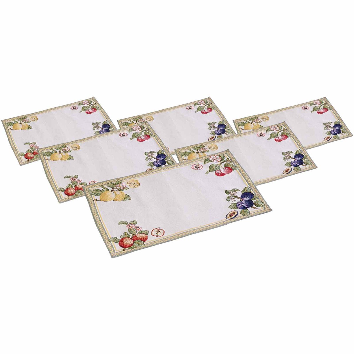 Platzsets French Garden 49 x 32,5 cm Set van 6