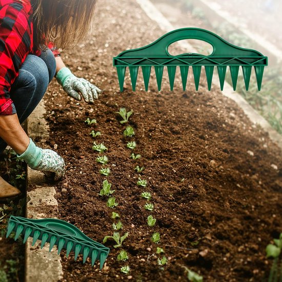 Tuinbouwgereedschap met 12 gaten met zadenverdeler voor snel in de bodem booren voor het zaaien van groenteplantenzaden van Merkloos	 — afbeelding 3