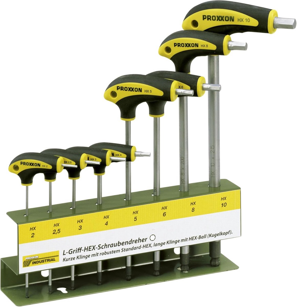 Set van binnenzeskant HEX schroevendraaiers met houder 2-10 mm