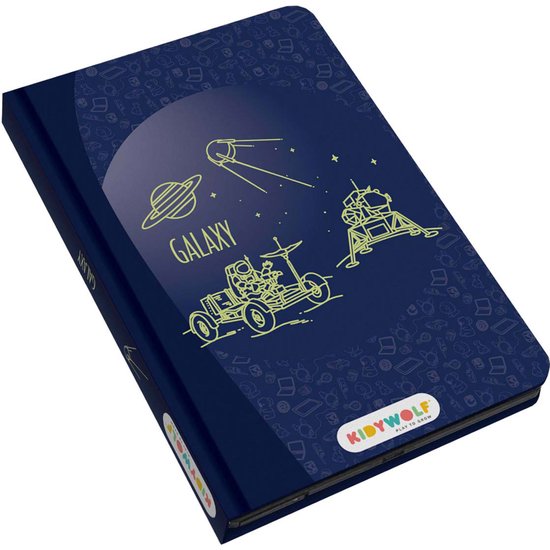 KIDYWOLF - Kidydraw minitablet Galaxy - Tekenbord met 30 illustraties - Vanaf 4 jaar
