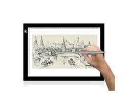 Ynkkvre -A3 Led Lichtbak voor Tekenen - 3 lichtsterktes - Lightpad diamond painting – Lightpad A3 dimbaar - Lichtbak voor diamond painting – Lichttafel speelgoed lichtbord - Led tekenbord kinderen en volwassenen met licht – Lichtbak voor tekenen