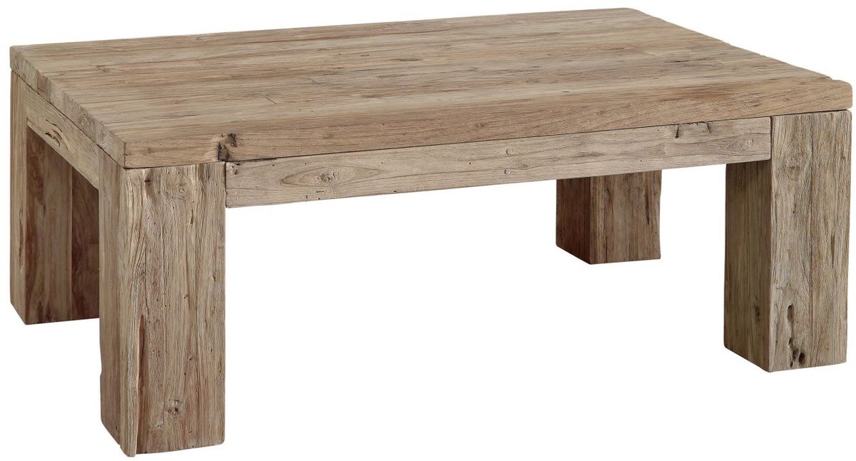 MASSIVMOEBEL24 .DE BASSANO #105 salontafel blank onbehandeld massief hout teak 120x80x45 cm (BxTxH)