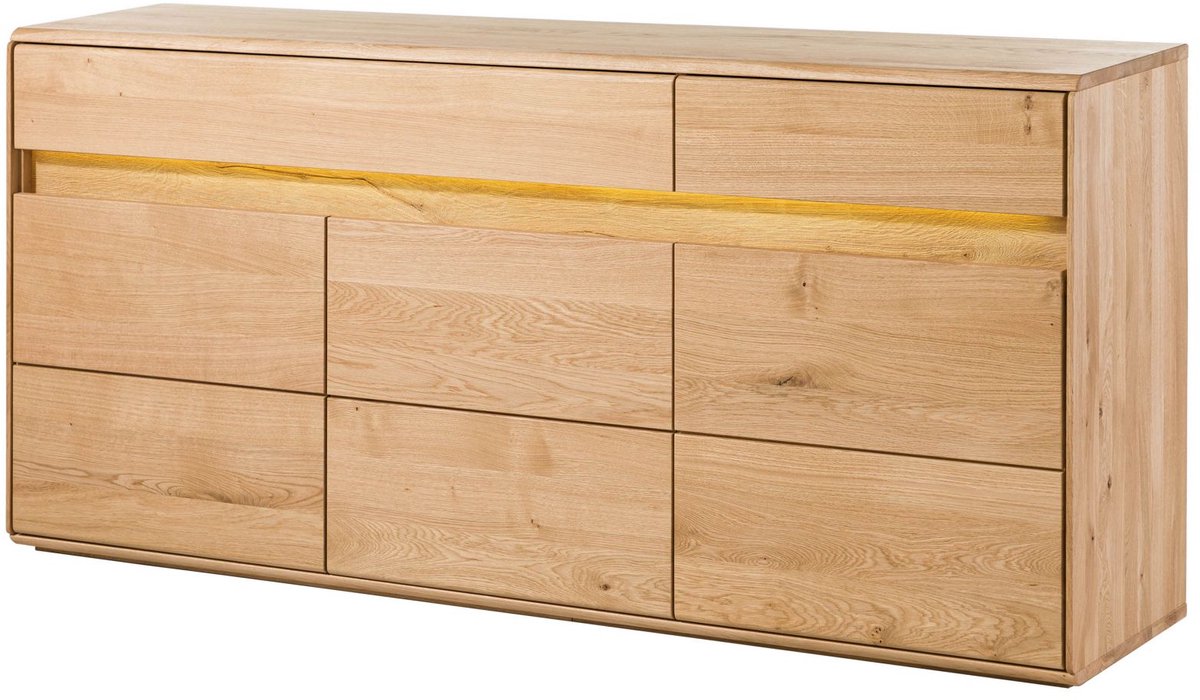 MASSIVMOEBEL24 .DE wilde eik dressoir blank massief hout 183,5x43,5x86 cm (BxTxH) geolied volledig massief gemonteerd CARDIFF #130