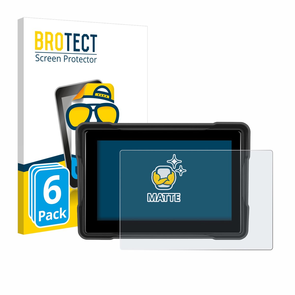 BROTECT - Screenprotector voor GOHHDL A4058-IP67 5" - Folie Beschermfolie matte 6 Stuks