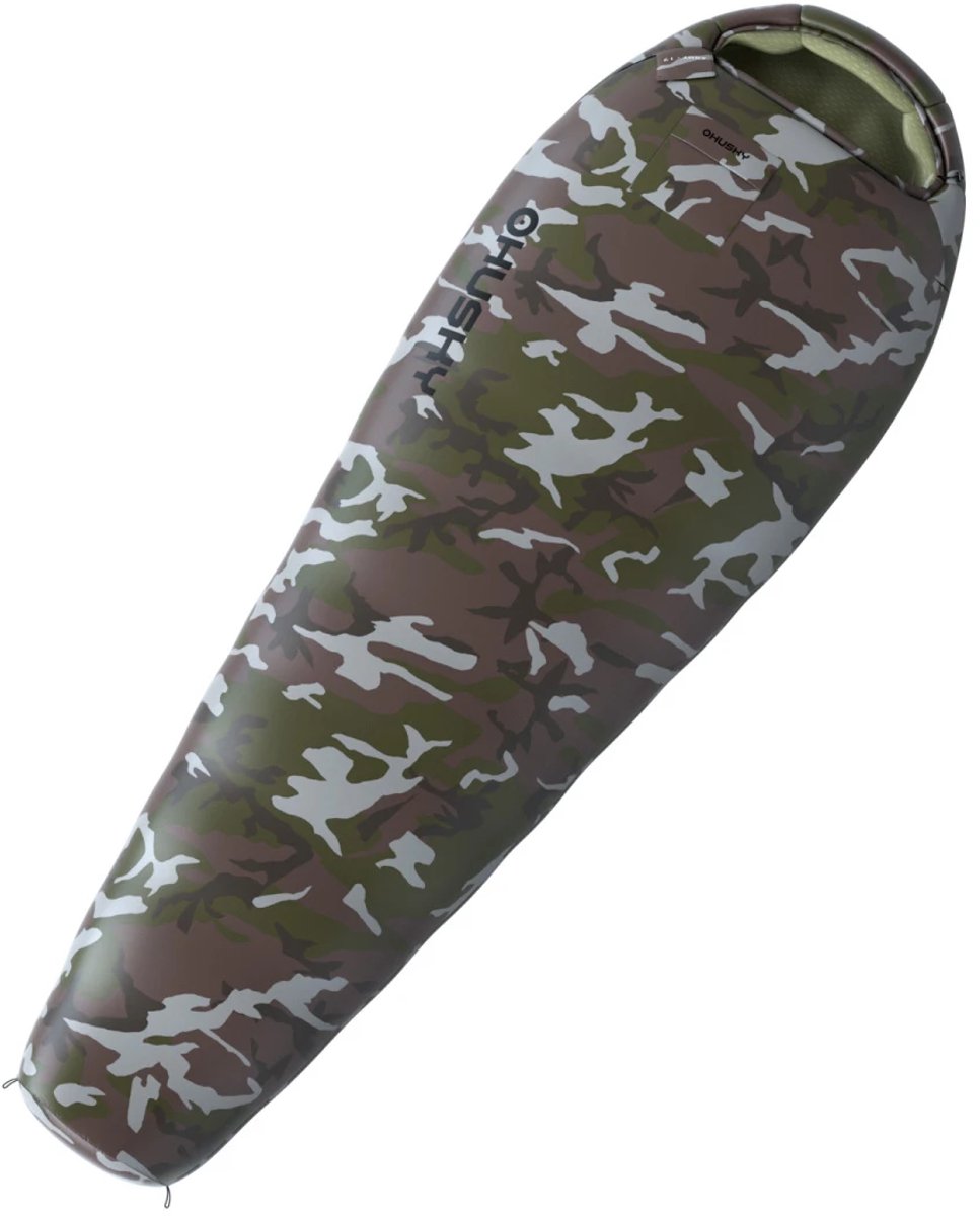 Husky mummyslaapzak Army 2024 -17°C - 220 cm - Camouflage Groen
