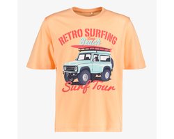 Name It jongens T-shirt blauw met opdruk - Maat 116