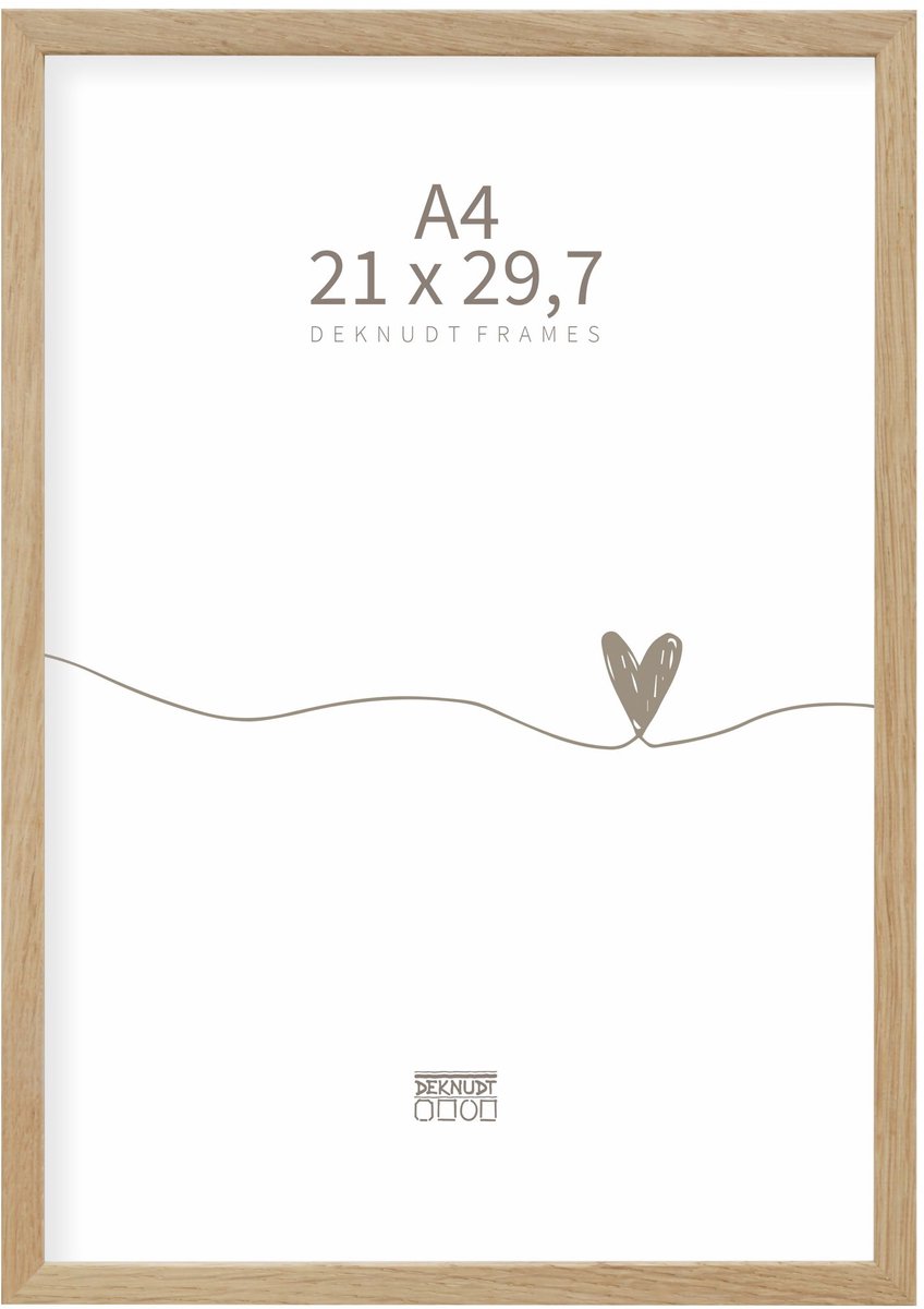 Deknudt Frames fotolijst S47CJ1 - naturel eik - foto A4 (21x29,7 cm)