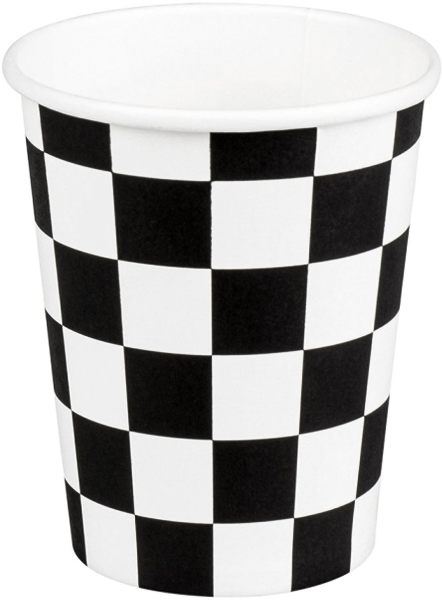 Witbaard Feestbekers Blokjes 266 Ml Karton Zwart/wit 8 Stuks