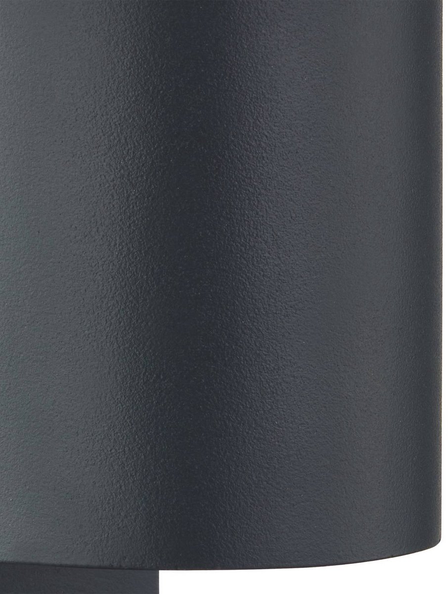 Lindby - Wandlampen buiten - 1licht - Aluminium - H: 15 cm - GU10 - antraciet