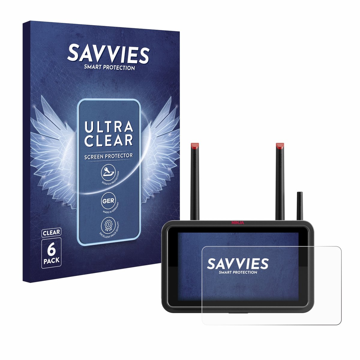 Savvies - Screenprotector voor Atomos Ninja TX - Folie Beschermfolie transparant 6 Stuks