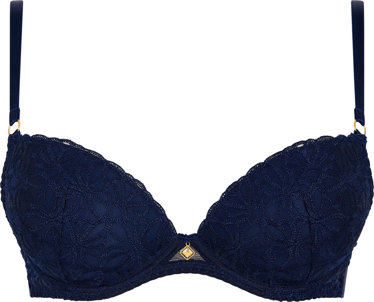 Aubade Secret Memories Push-Up Bh 6FN08 Deep Blue - maat EU 75B / FR Blauw