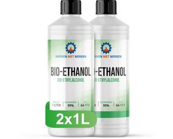 Bio-Ethanol 99% - 2 x 1 liter - Bio brandstof
