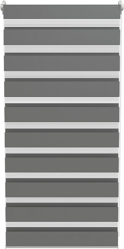 ACXIN Zebra Rollo Klemmfix - Sans Perçage - Translucide et Occultant - 60x120 cm Grijs