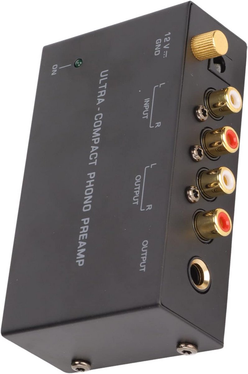 Phono Voorversterker voor Platenspeler - Metalen Stereo Ingang/Uitgang