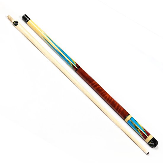 Queue de billard 002 avec filetage en bois et housse de queue