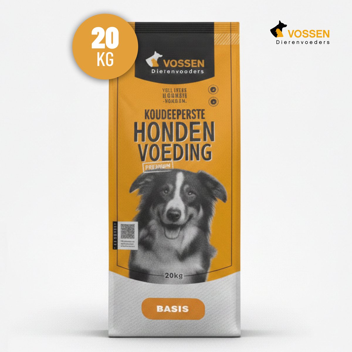 VOSSEN DIERENVOEDERS VOSSEN Geperste Brok Basis 20 kg - geperste hondenvoeding - hondenvoer - regular