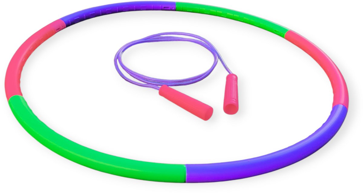 Jobber Toys Hoelahoep kinderen Hoepel Kinder Hula hoop + Springtouw