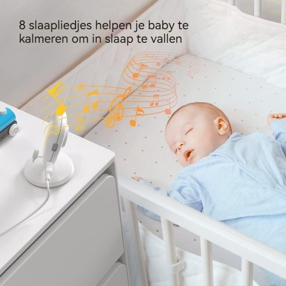 BOIFUN VB616 Babyfoon - Babyfoon met 2 Camera - Groot 4 Inch HD Baby Monitor - Video & Audio - met Slimme Functies - Baby Camera – foto 6