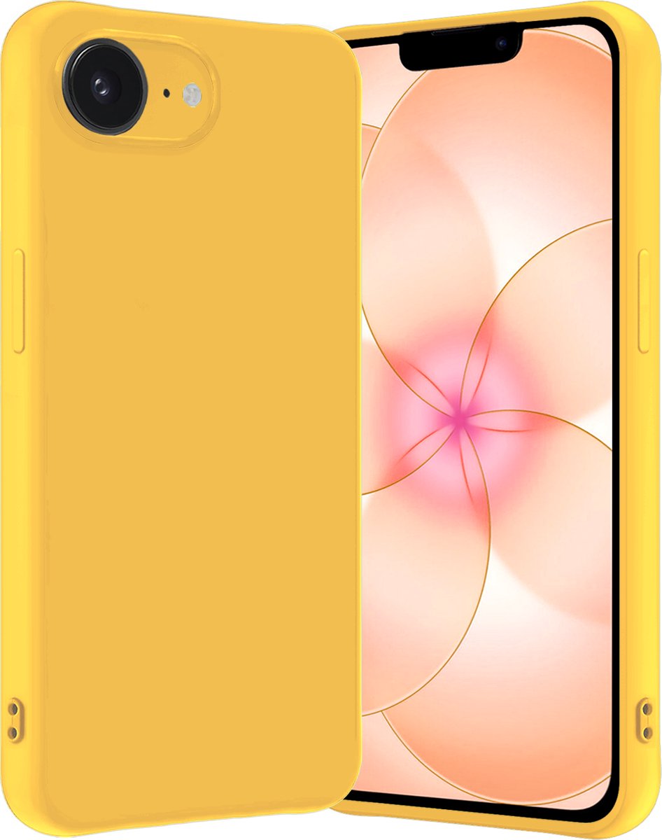 Hoes - Geschikt voor Apple iPhone 17e - Sterk & Shockproof - Hoesje Cover - Siliconen Case - Geel