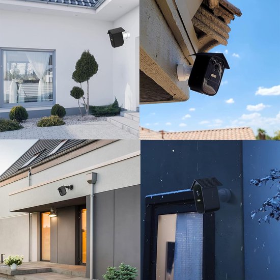 Camera siliconen beschermhoes - 2 Stuks - Zachte siliconen hoes - bewakingshoes - bewakingscamera beschermhoes - Waterdichte - uv-bescherming en regendicht - Geschikt Voor EufyCam 2C - beveiligingscamera beschermhoes - Zwart/wit van Merkloos — afbeelding 2
