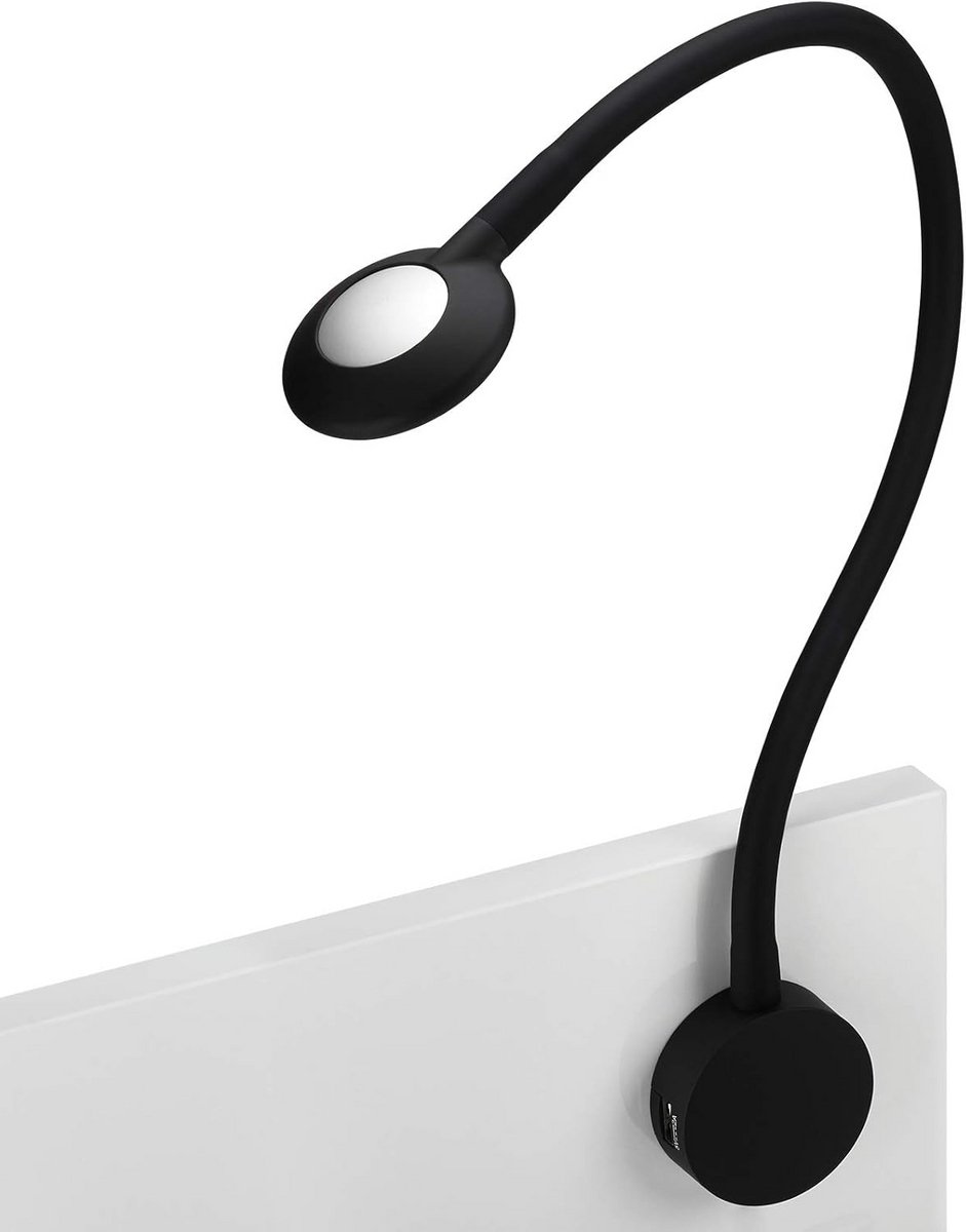 LED Bedlamp met Buigzame Arm, 2 USB Aansluitingen en Touchsensor