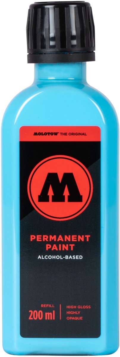 Molotow Permanent Paint - Schokblauw Midden Navul Verf - 200ml - Shock Blue Middle