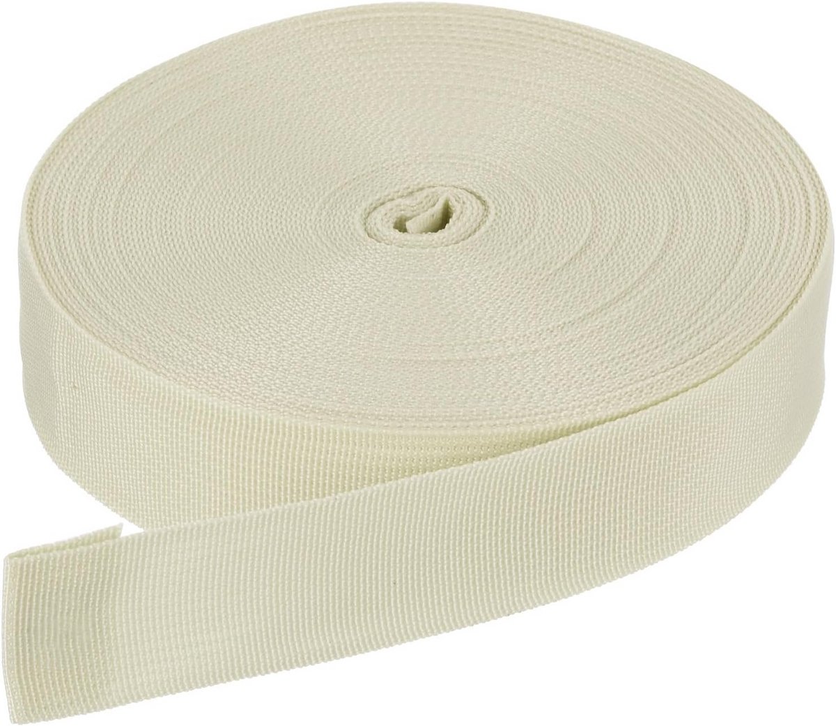 Sterke Nylon Band Plat Band Beige - Ideaal voor Rugzak, Naaien en Outdoor Reparatie (45.7 Meter)