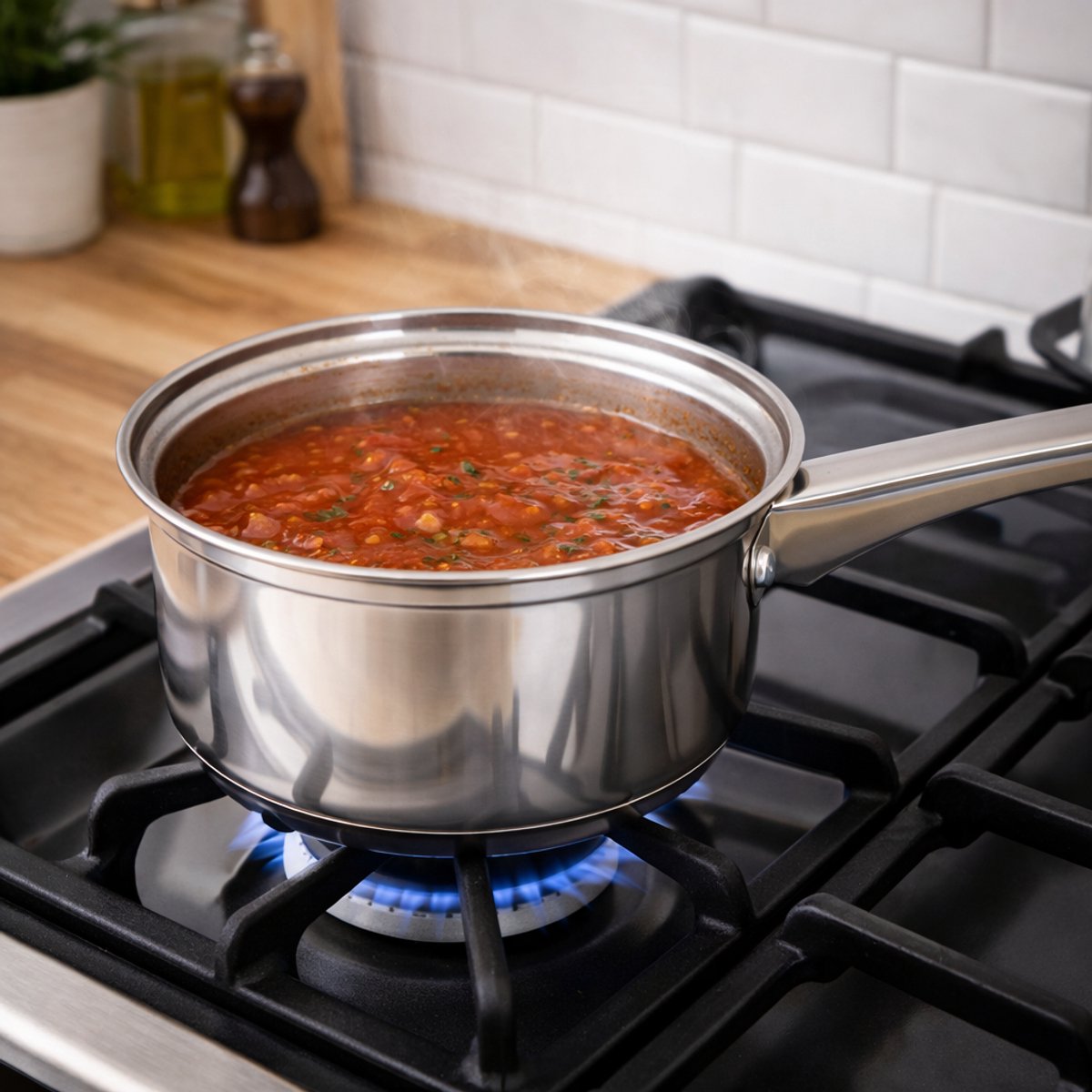 alpina Steelpan met Deksel 1.9L - 16 cm - RVS - Geschikt voor Inductie en Vaatwasser — afbeelding 2