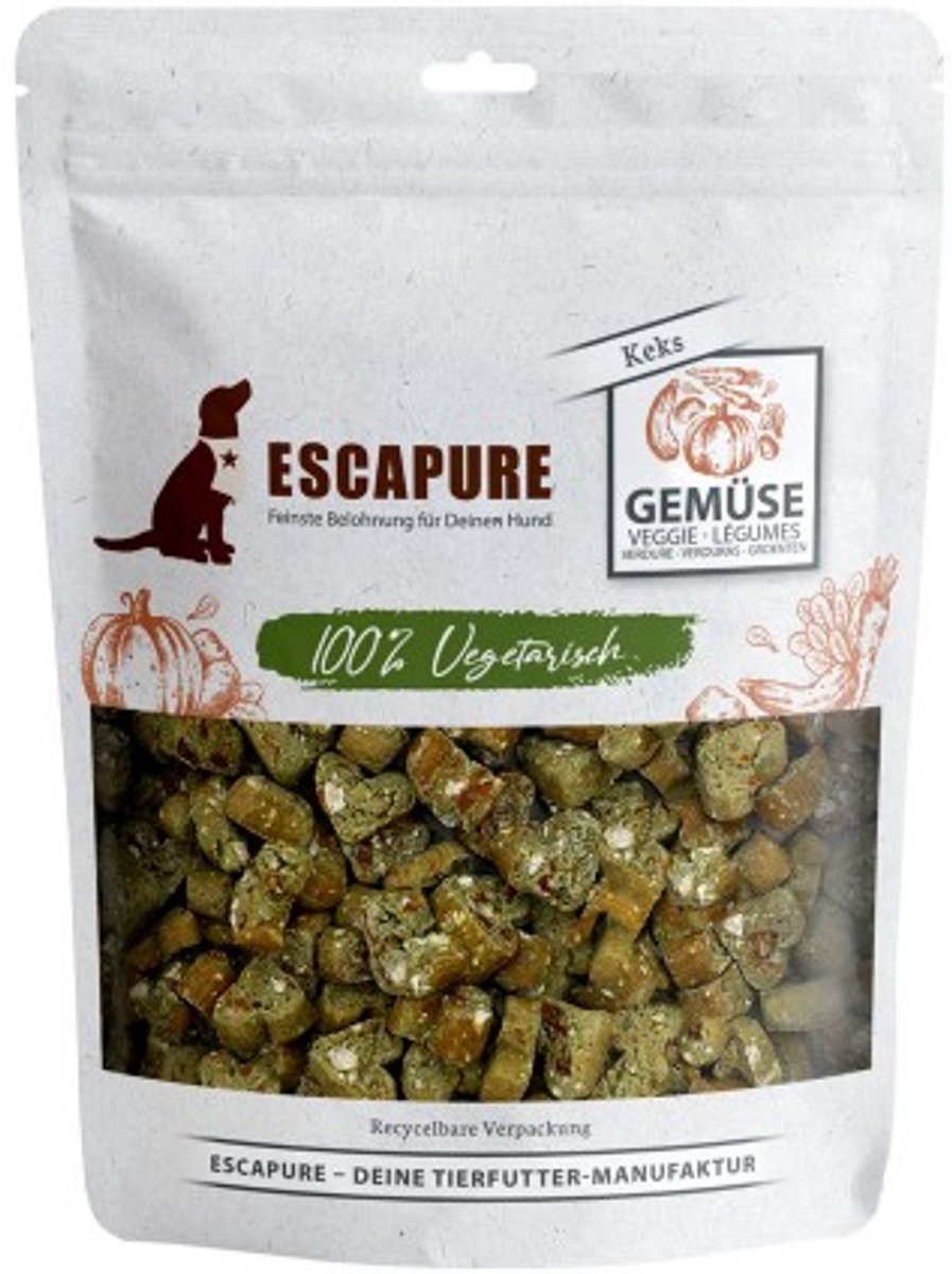 Escapure Groentekoekjes hond – Hondenkoekjes - Graanvrije vegetarische hondensnack – 100% Natuurlijk