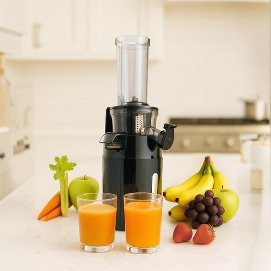 Aurixi® Sapcentrifuges Groenten En Fruit - Slowjuicer Met 3 Snelheden - Sapcentrifuge 300ml - Slow juicer - Zwart - 14cm x 36cm x 13cm van Aurixi — afbeelding 4