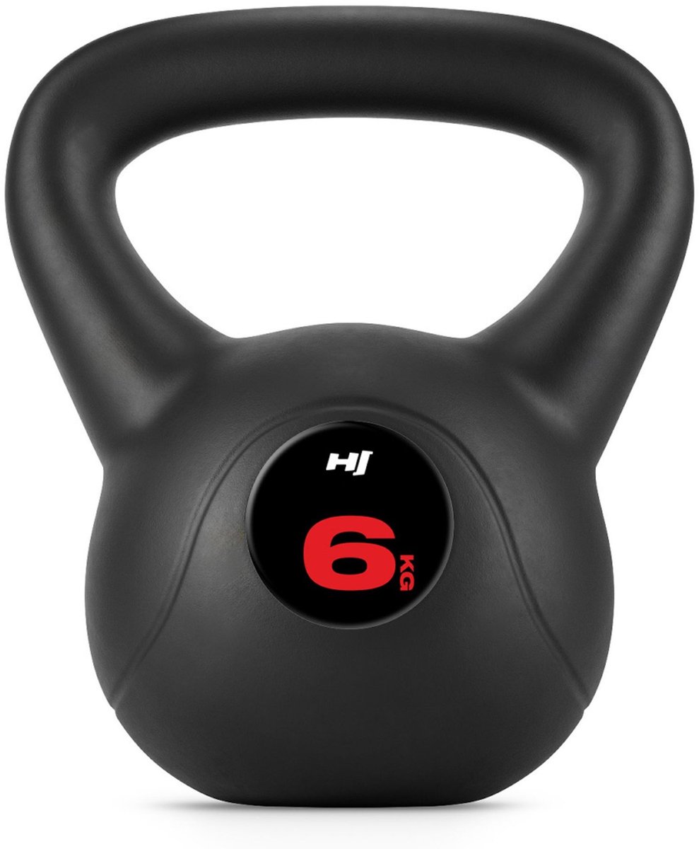 Hop Sport Kettlebell – Vinyl Kettlebell – 6 kg – Ergonomische Handgreep – Full Body Training