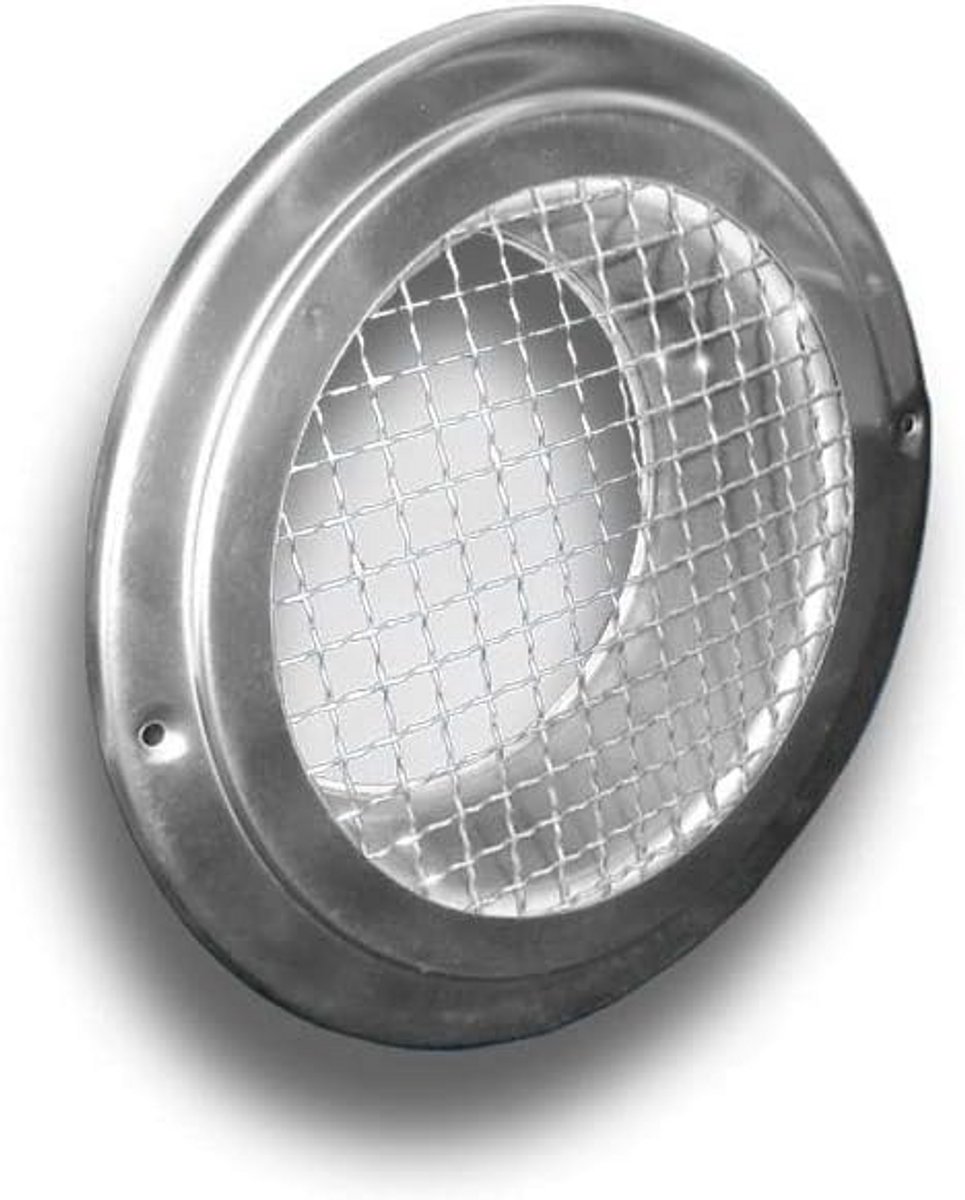 Rond RVS Ventilatie Rooster met Insecten- en Muizenbescherming en Flens