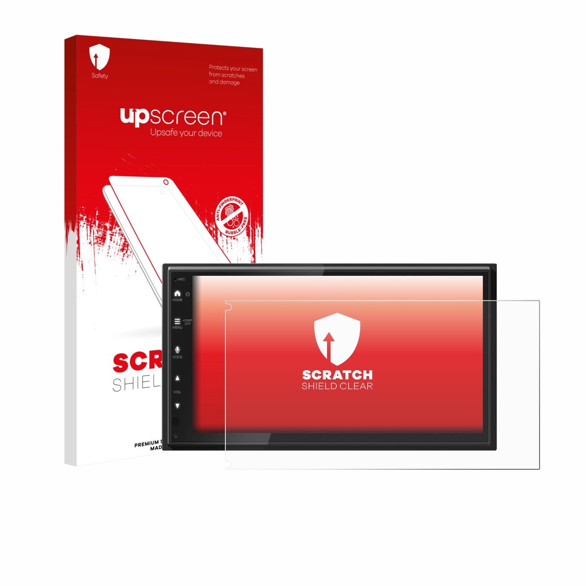 upscreen - Screenprotector voor Kenwood DMX6523DABS - Folie Beschermfolie transparant