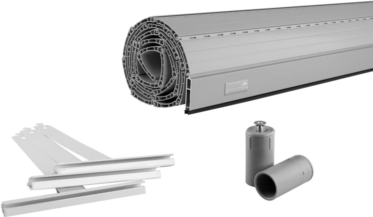 PVC Rolluikpantser Set Grijs 110x130 cm - Universeel In Kortbaar