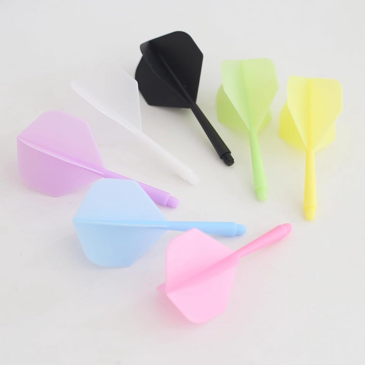 Dartpijlen Assortiment Shafts en Flights One Piece 2BA