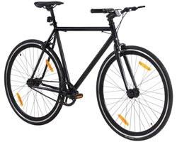 VidaXL - Heren Fiets - 28 Inch - 59 cm - Bike - Fiets - Lichtgewicht - Comfortabele Zithouding - Vaste Versnelling - Stijlvol en Praktisch - Zwart