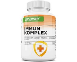 Vit4ever Immuunsysteem Complex Supplement – 180 Capsules – Met Echinacea, Vitamine C, Zink & Selenium – 90 Dagen Voorraad