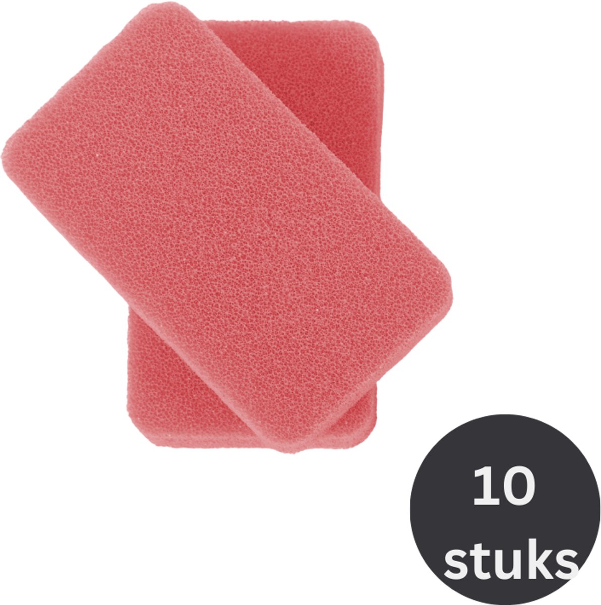 Tiseco - Herbruikbare spons SILO - SET/10 - Antibacterieel, rood