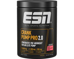 ESN Crank Pump Pro, Sour Watermelon, 450 g, 15 Porties, Pre Workout Booster met L-Citrulline Malate - Vegan - Gemaakt in Duitsland