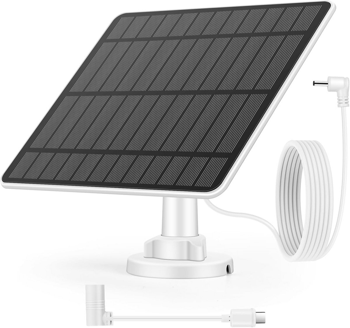 Zonnepaneel voor Bewakingscamera - 5W Zonnepaneel met USB-C Adapter en 4 Meter Kabel