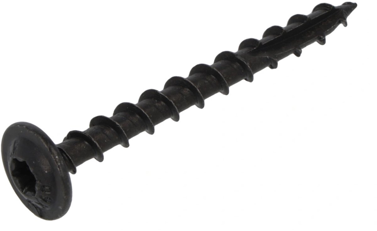 Blackline - Tellerkopschroef - TX-30 - 6 x 50mm - Zwart - Voldraad (50 stuks)