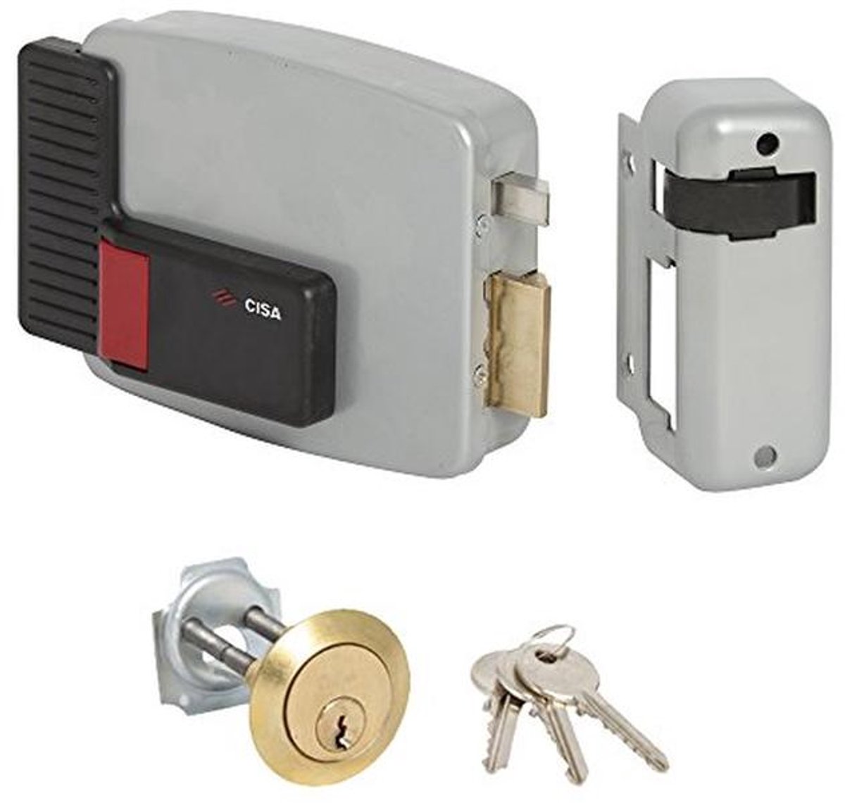 Elektrisch Slot 12V - Aluminium, Rechts, Standaardcilinder