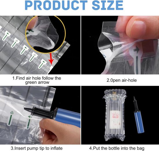 20 Pack Inflatable Wine Bottle Protectors for Safe Shipping — afbeelding 5