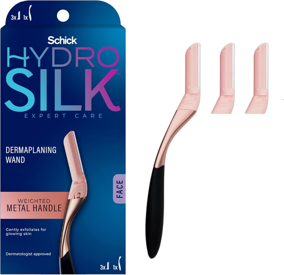 Dermaplaning Tool Gezicht - Exfoliërende Wenkbrauwmesje met Inclusief Navullingen