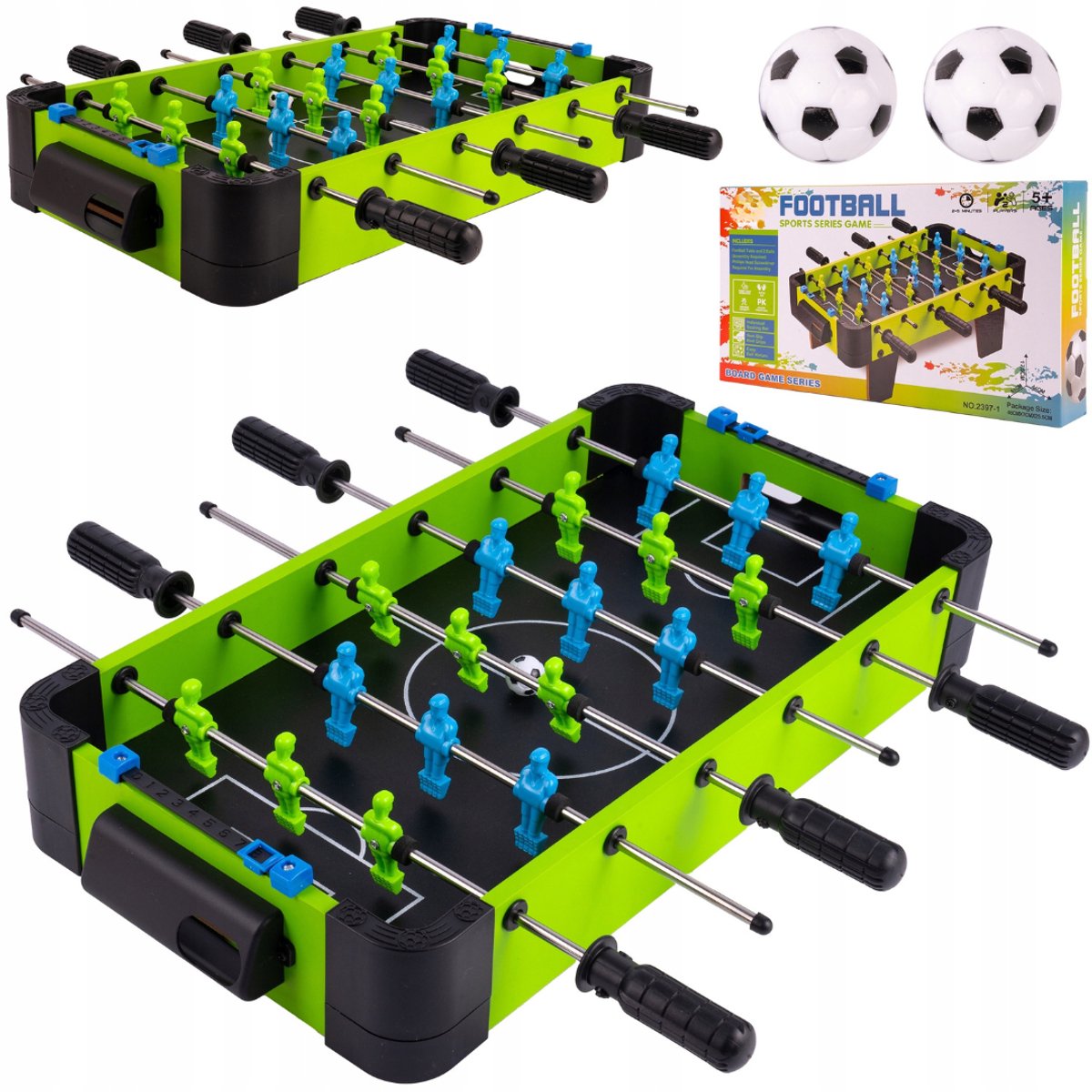 Playos® - Mini Tafelvoetbal - Groen - 51 cm - Voetbal Spel - Voetbalspel - Bordspel - Speelgoed - Jongens en Meiden - Actiespel - Arcade