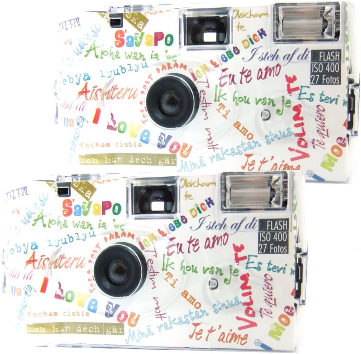 Set van 2 Wegwerpcamera's met Flits voor Kleurenfoto's
