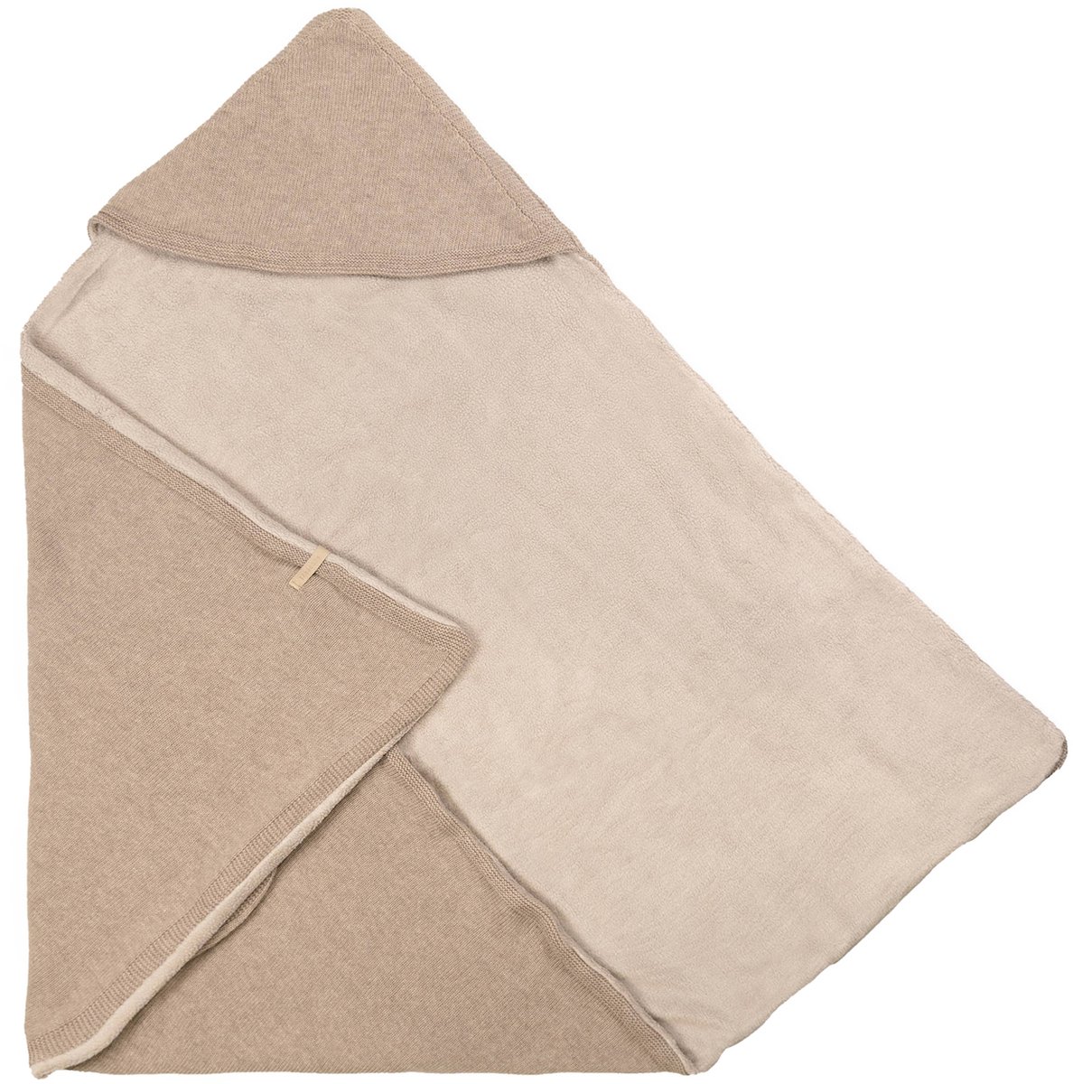 Bamboom 4-seizoenen Omslagdoek - 75 x 75 cm - Kasjmiermix en Teddy - Light Chocolate Melange