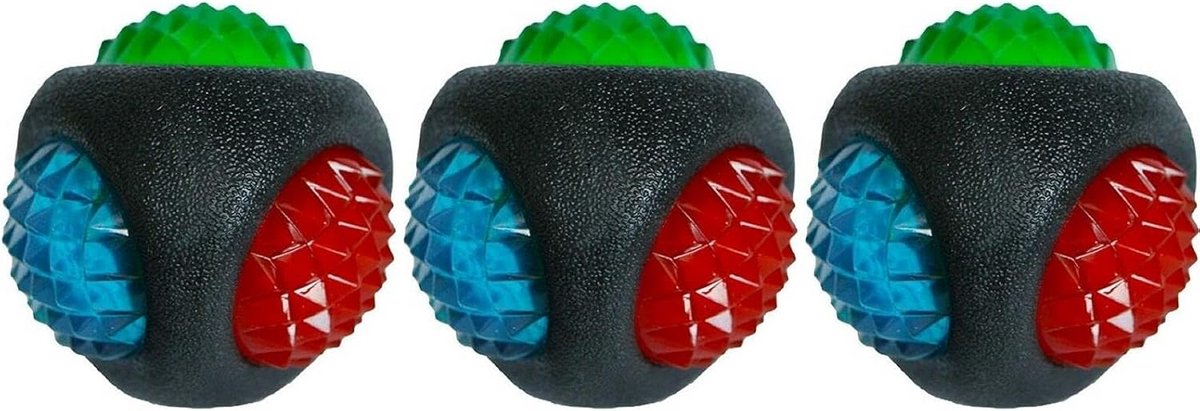 Set van 3 Robuuste Speelballen voor Honden, 7cm Diameter