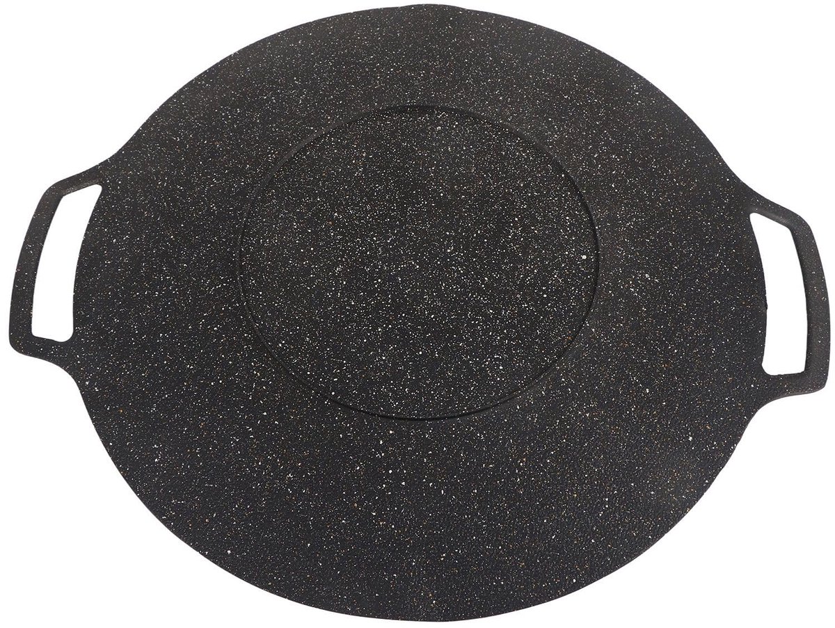 Ronde anti-aanbak grillplaat 36 cm - Draagbare grillpan voor outdoor en camping